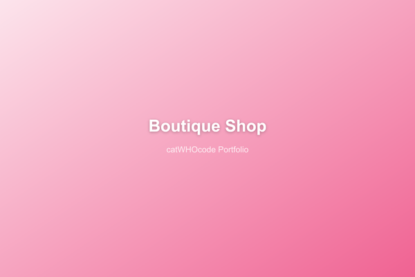 ตัวอย่างผลงาน - Boutique Shop